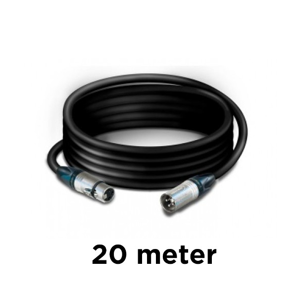 XLR kabel 3-pins 20 meter